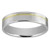 Alliance moderne or bicolore 18 carats