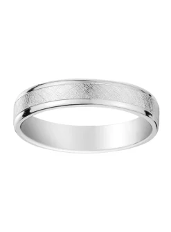 Alliance moderne or blanc 18 carats