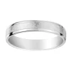 Alliance or blanc 9 carats finition givrée