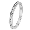 Alliance or blanc palladié 18 carats avec diamants