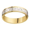 Alliance romaine bicolore or 18 carats