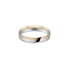 Alliance ruban homme bi-color or jaune et or blanc