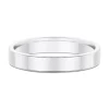 Alliance ruban plat confort or blanc 9 carats