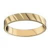 Alliance ruban striée alternée en or jaune 18carats
