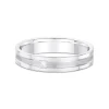 Alliance serti grain diamant or blanc 375/1000