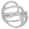 Bague 950 Milano argent motif ajouré empierré_x005f_x000D_Collection Nuova Milanese