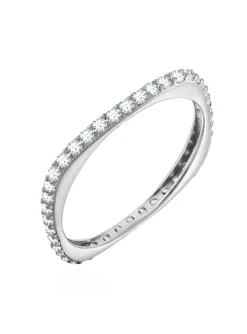 Bague Agatha argent carré oxydes