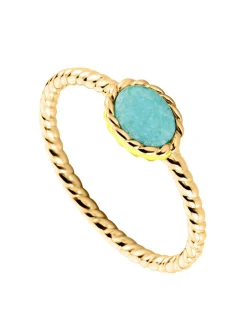 Bague Agatha Atma dorée Amazonite
