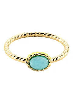 Bague Agatha Atma dorée Amazonite