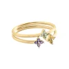 Bague Agatha Beloved 3 motifs dorée T52
