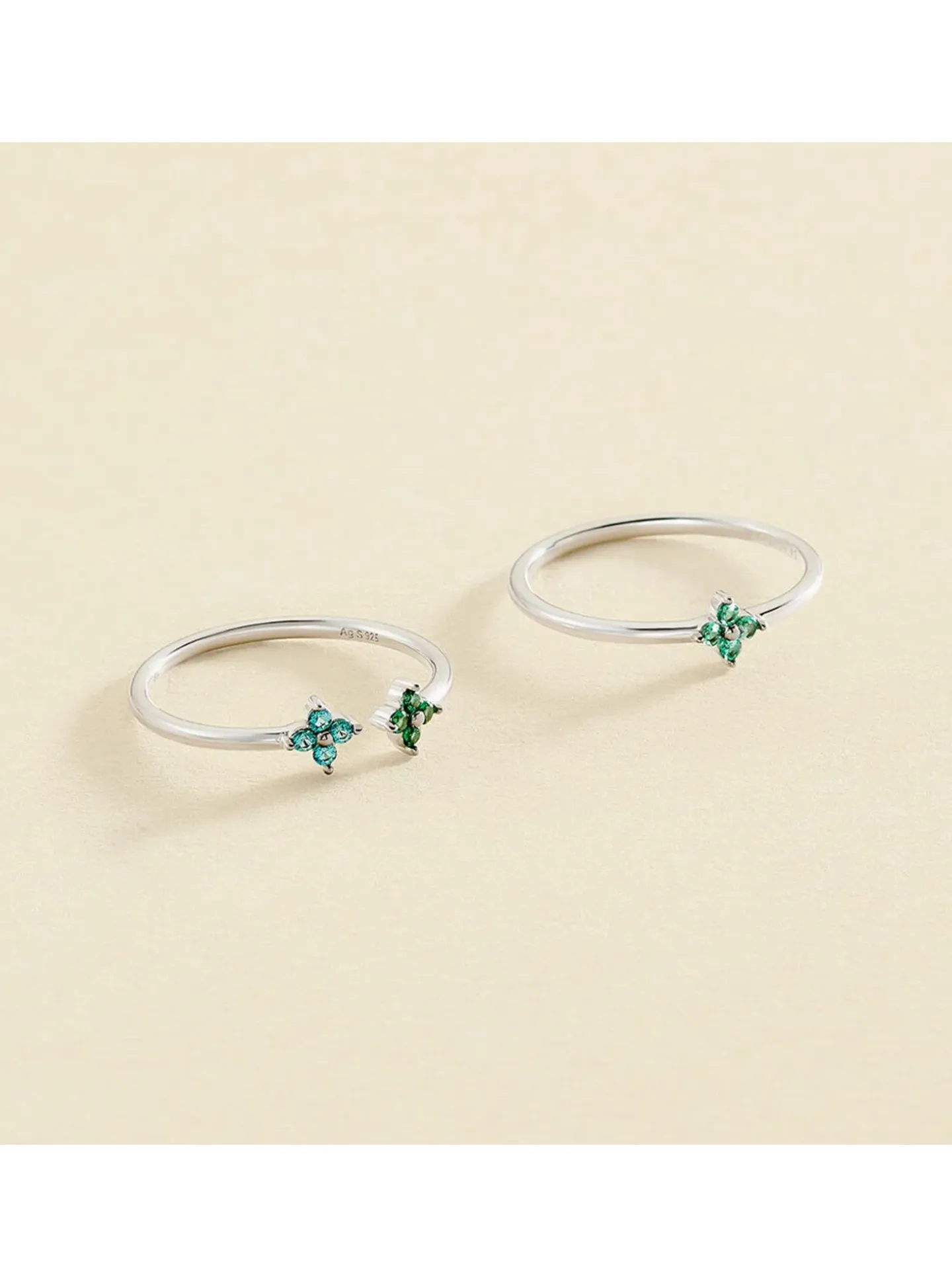 Bague Agatha Beloved argent 3 motifs T50