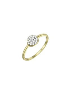 Bague Agatha Cristal dorée - T56