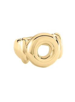 Bague Agatha large Alama argent doré forme bouée
