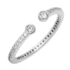 Bague Agatha ouverte argent oxydes Unique