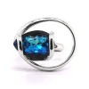 Bague Andréa Marazzini Pear Bermuda Blue réglable
