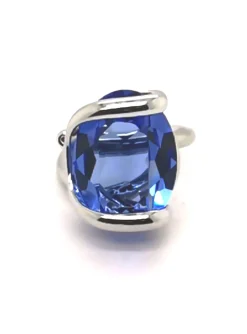 Bague Andrea Marazzini cristal ovale bleu saphir