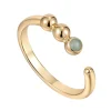 Bague Ania Haie ajustable Space Out dorée amazonite
