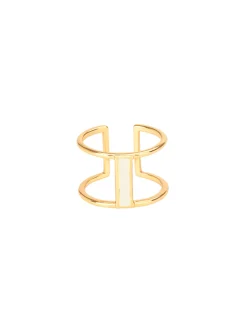 Bague Bangle Up Lune large blanc sable