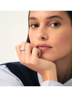 Bague bombée Agatha Alexine argent rhodié