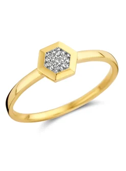 Bague Brilalxis or jaune 18 carats diamants