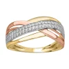 Bague Brillaxis 3 ors 9 carats oxydes