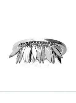 Bague Brillaxis à pampille en argent rhodié