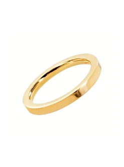 Bague Brillaxis acier doré