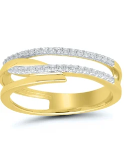 Bague Brillaxis ajourée or jaune 18 carats diamant