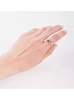 Bague Brillaxis Améthyste Rhodolite quartz