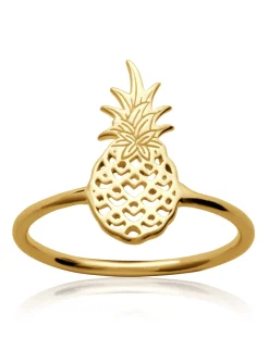 Bague Brillaxis Ananas plaqué or