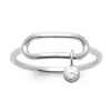 Bague Brillaxis argent pampille