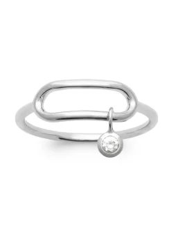 Bague Brillaxis argent pampille