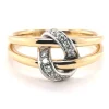 Bague Brillaxis avec motif entrelacé or 18 carats