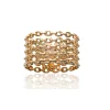 Bague Brillaxis chainage large plaqué or