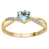 Bague Brillaxis coeur topaze bleue