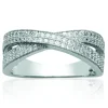 Bague Brillaxis croisé argent