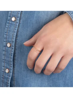 Bague Brillaxis doré anneau ouvert