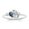 Bague Brillaxis en argent rhodié et oxydes colorés