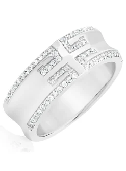 Bague Brillaxis en argent et oxydes 7mm