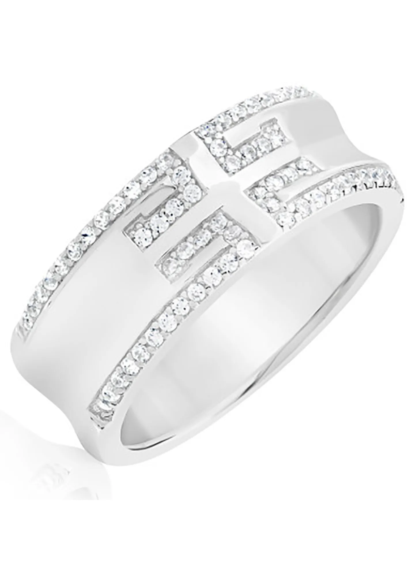 Bague Brillaxis en argent et oxydes 7mm