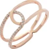 Bague Brillaxis entrelacés or rose