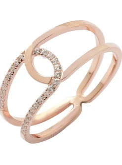 Bague Brillaxis entrelacés or rose