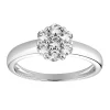 Bague Brillaxis fleur or blanc 18 carats diamants