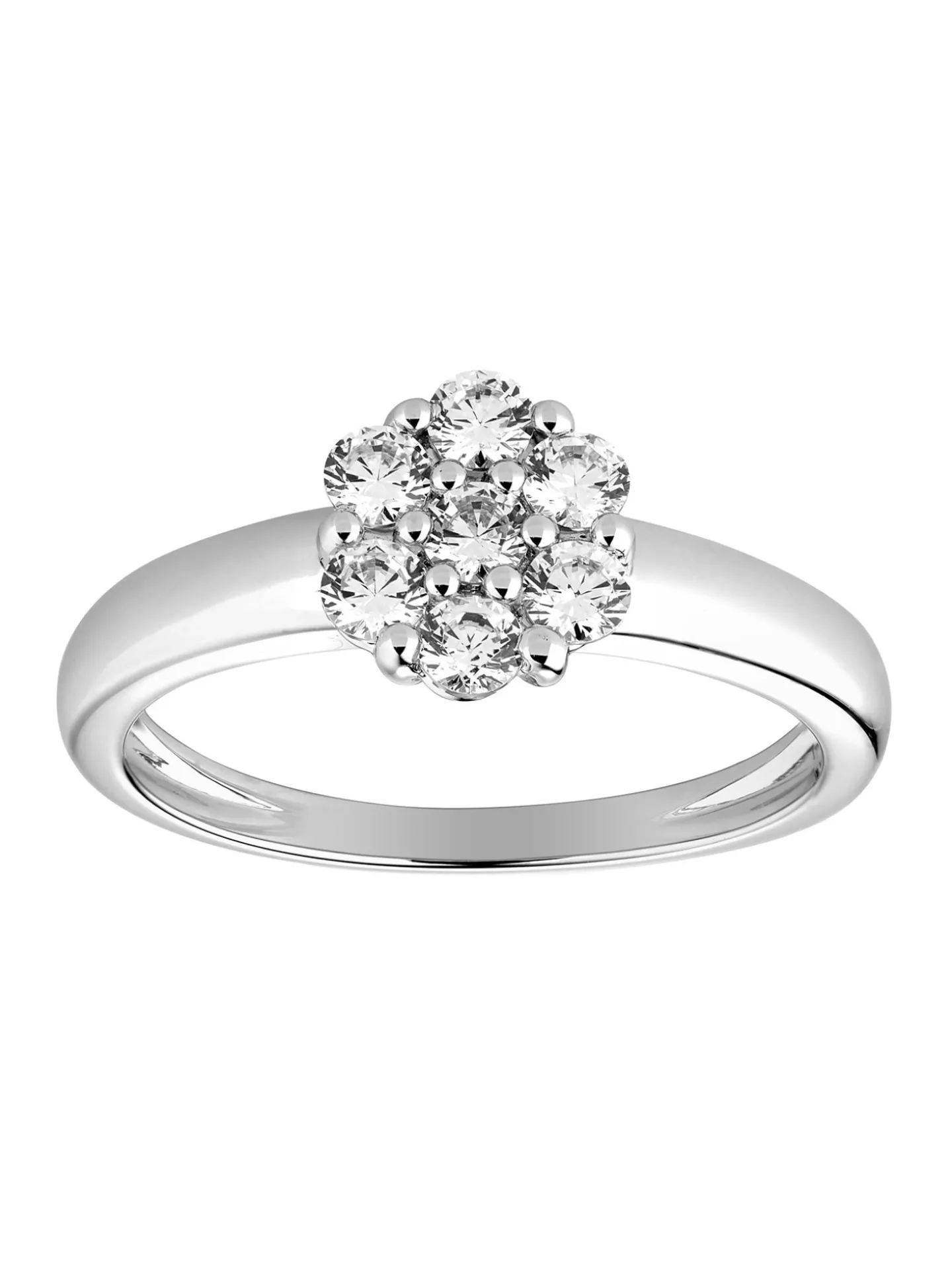 Bague Brillaxis fleur or blanc 18 carats diamants