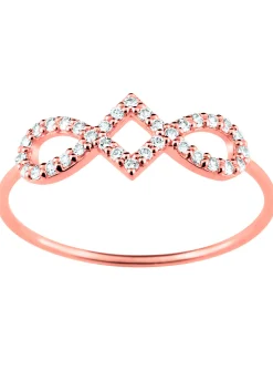 Bague Brillaxis Harmonie or rose 9 carats