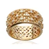 Bague Brillaxis large ajourée empierrée