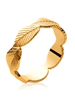 Bague Brillaxis Laurier plaqué or