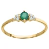 Bague Brillaxis émeraude et diamants