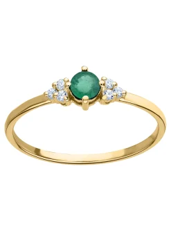 Bague Brillaxis émeraude et diamants