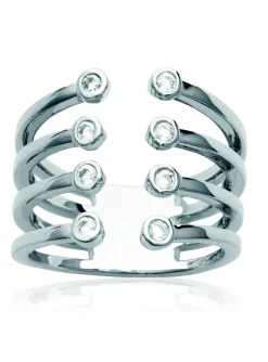 Bague Brillaxis multi rangs ouverte